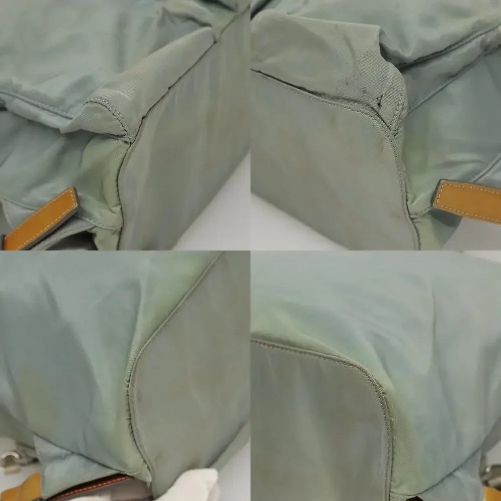 Prada Nylon Light Blue Silver Backpack